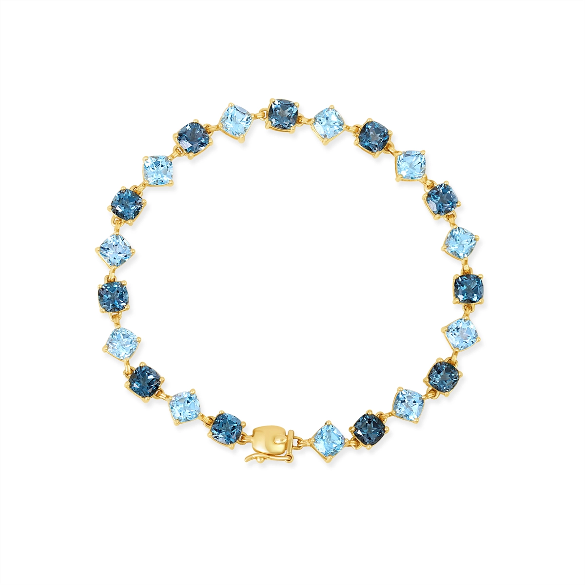 Bracelets Bracelets in Yellow Gold containing Blue topaz , London blue topaz, Multi-gemstone 461760