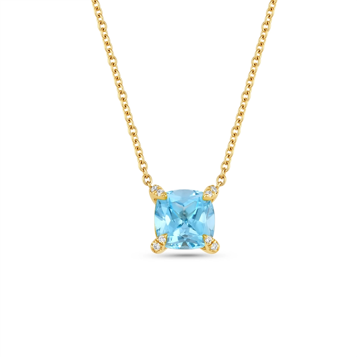 Necklaces Necklaces in Yellow Gold containing Blue topaz , Multi-gemstone, Diamond 461764
