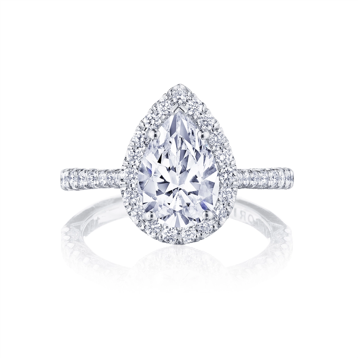 Tacori Engagement Rings in Platinum/Palladium containing Diamond HT 2571 PS 12X7.5