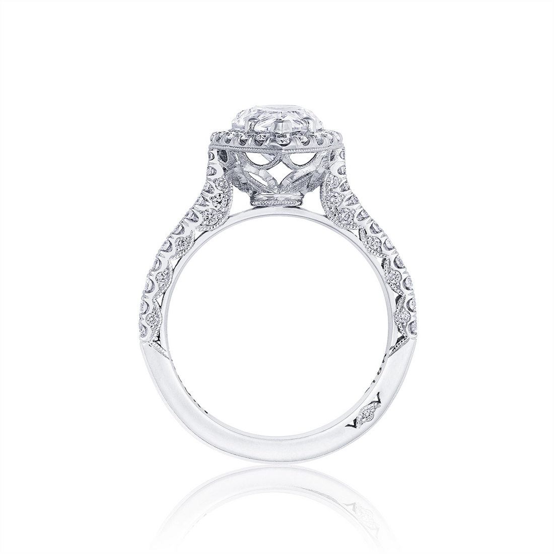 Tacori Engagement Rings in Platinum/Palladium containing Diamond HT 2571 PS 12X7.5