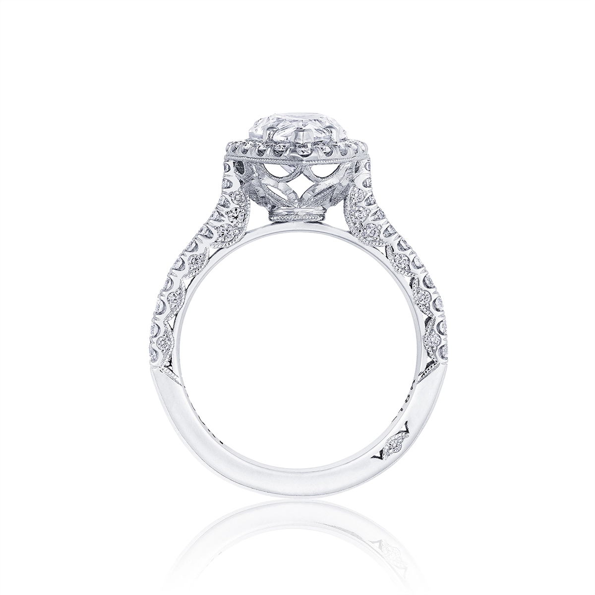 Tacori Engagement Rings in Platinum/Palladium containing Diamond HT 2571 PS 12X7.5