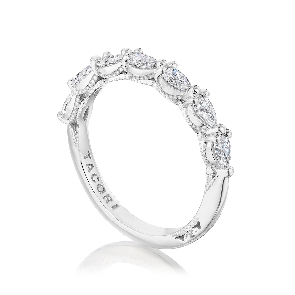 Tacori Wedding Rings in Platinum/Palladium containing Diamond 2687 2.2 B 1/2