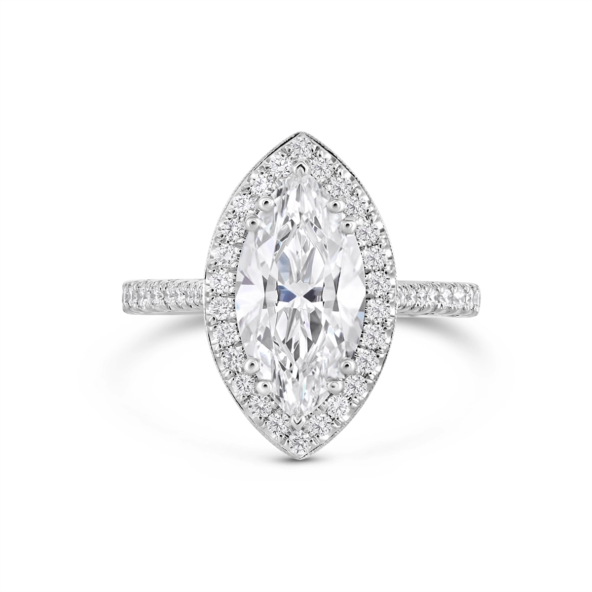 Tacori Engagement Rings in Platinum/Palladium containing Diamond HT 2571 MQ 14.5X7.5
