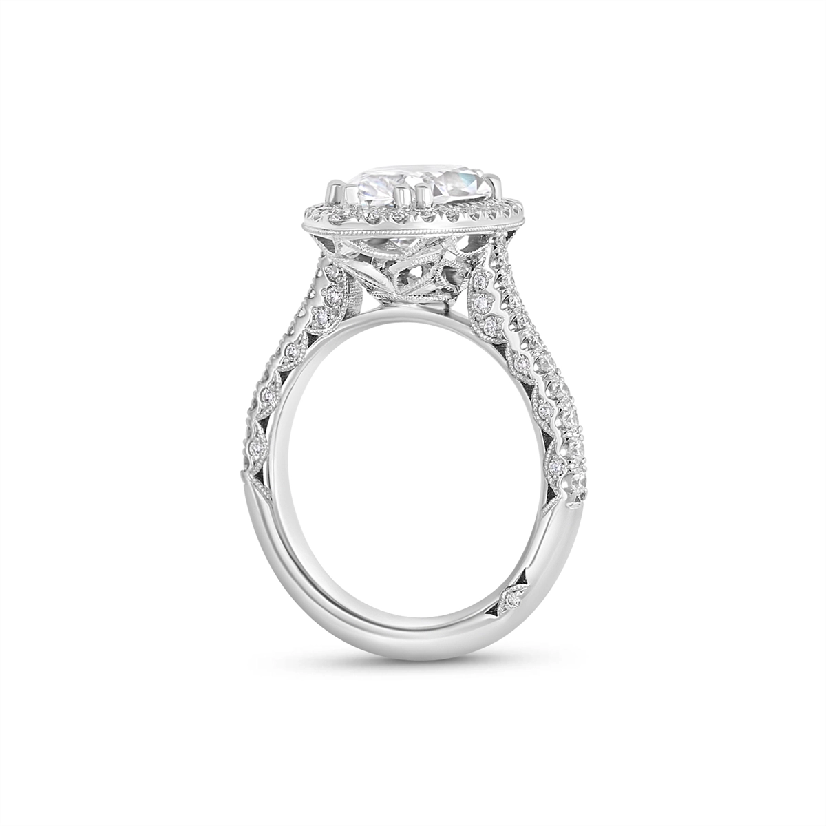 Tacori Engagement Rings in Platinum/Palladium containing Diamond HT 2571 MQ 14.5X7.5