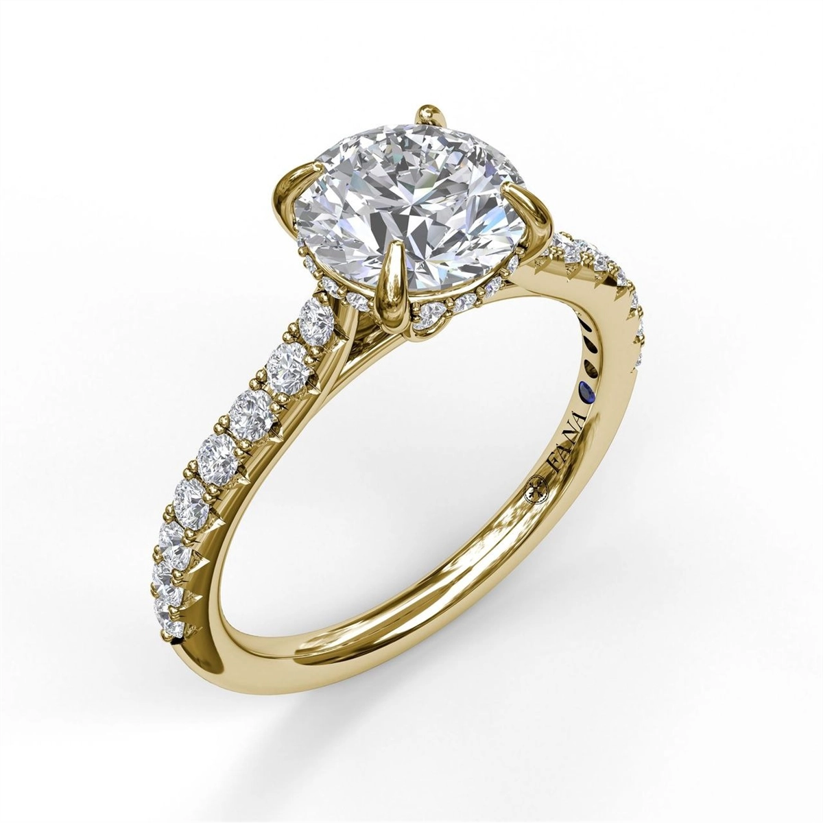 Fana Engagement Rings in Yellow Gold containing Diamond S3024-2_25CT-RD-14KYG