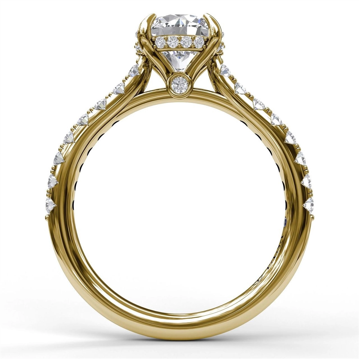 Fana Engagement Rings in Yellow Gold containing Diamond S3024-2_25CT-RD-14KYG
