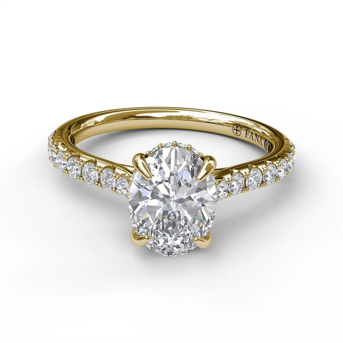 Fana Engagement Rings in Yellow Gold containing Diamond S3025-2_0CT-OV-14KYG