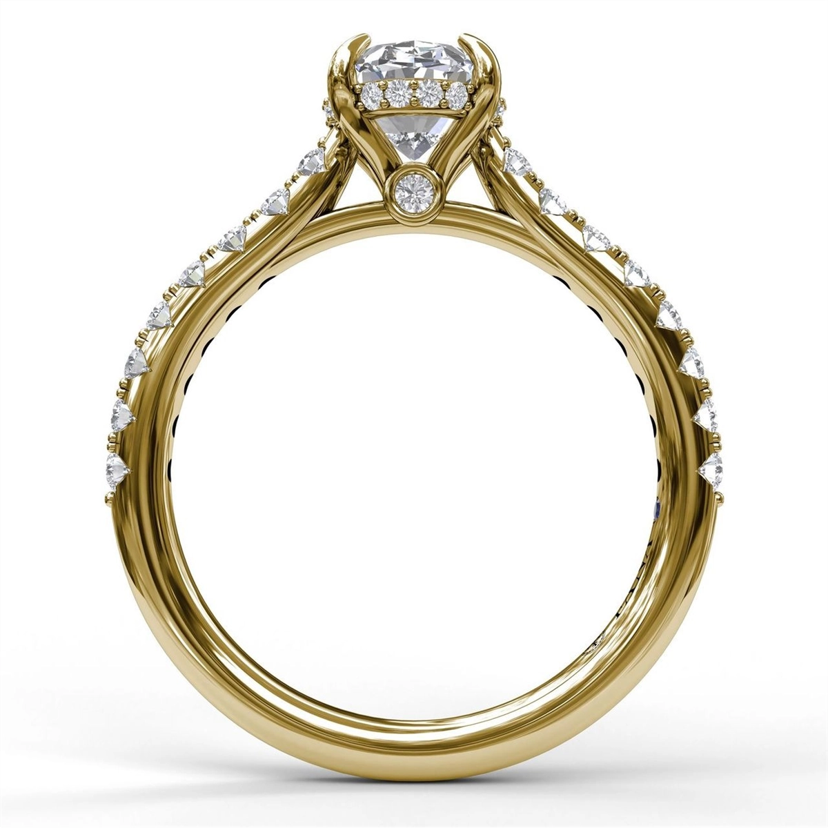 Fana Engagement Rings in Yellow Gold containing Diamond S3025-2_0CT-OV-14KYG