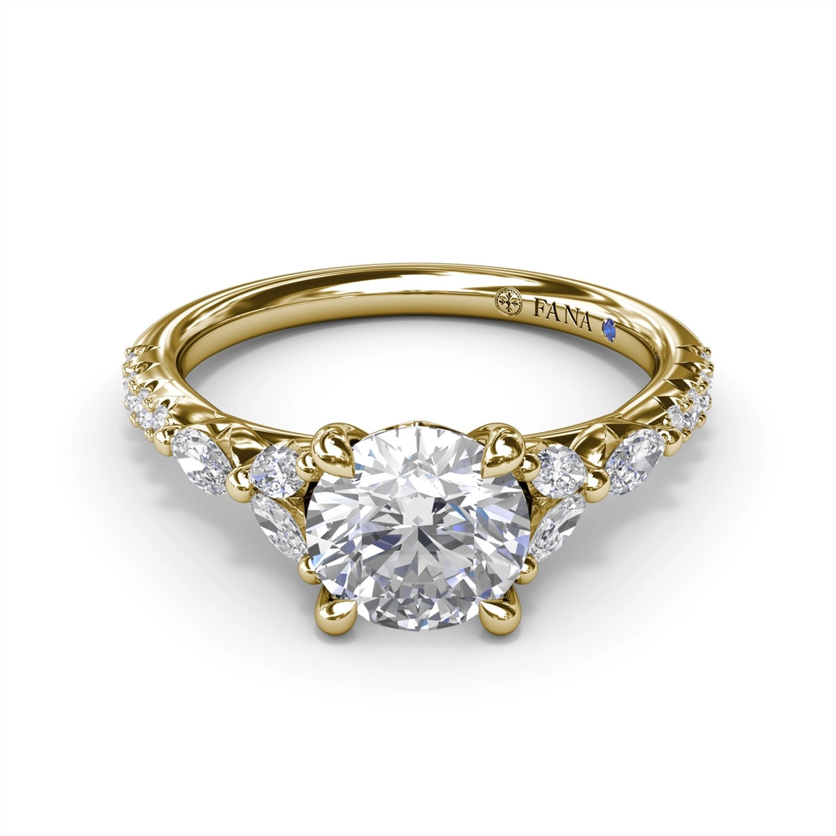 Fana Engagement Rings in Yellow Gold containing Diamond S4121-2_25CT-RD-14KY