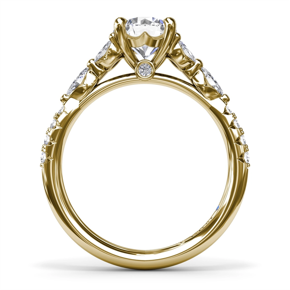 Fana Engagement Rings in Yellow Gold containing Diamond S4121-2_25CT-RD-14KY
