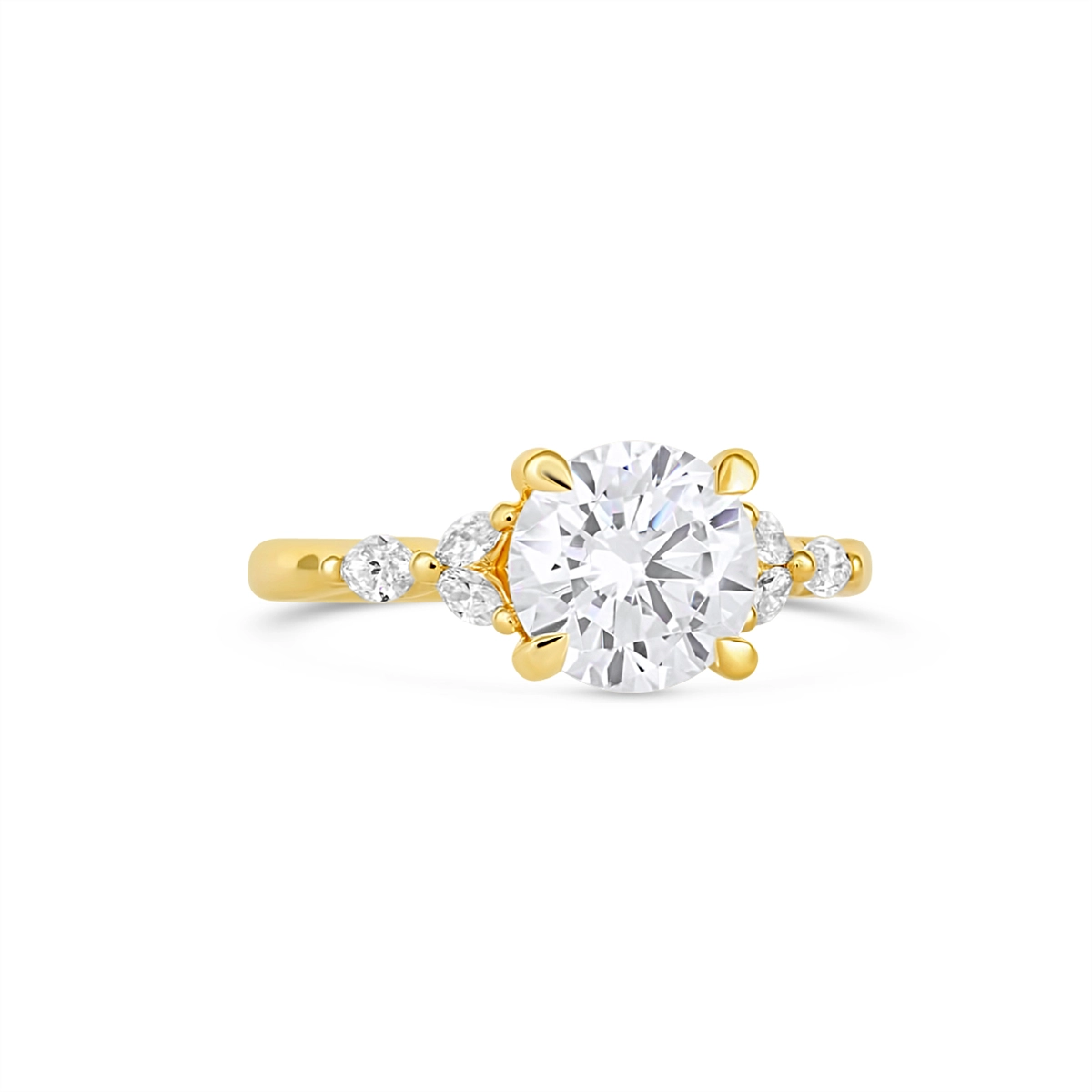 Fana Engagement Rings in Yellow Gold containing Diamond S1204-14KYG-RD