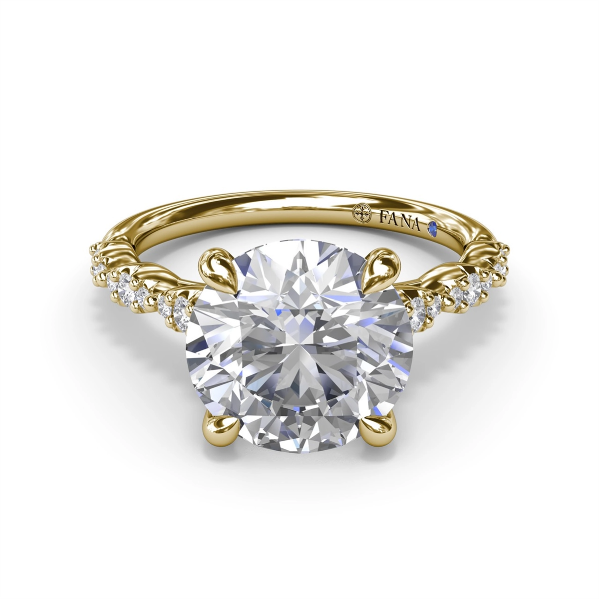Fana Engagement Rings in Yellow Gold containing Diamond S4199-2_75CT-RD-14KYG