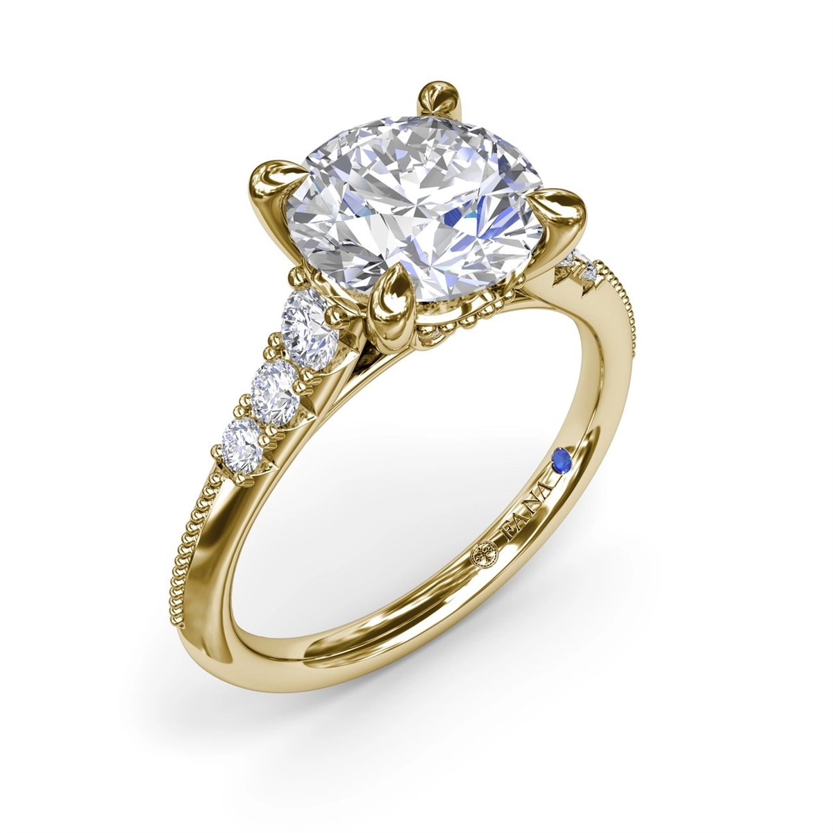Fana Engagement Rings in Yellow Gold containing Diamond S4271-2_25CT-RD-14KY