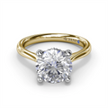 Fana Engagement Rings in Yellow Gold containing Diamond S4349-2_25CT-RD-14KYG