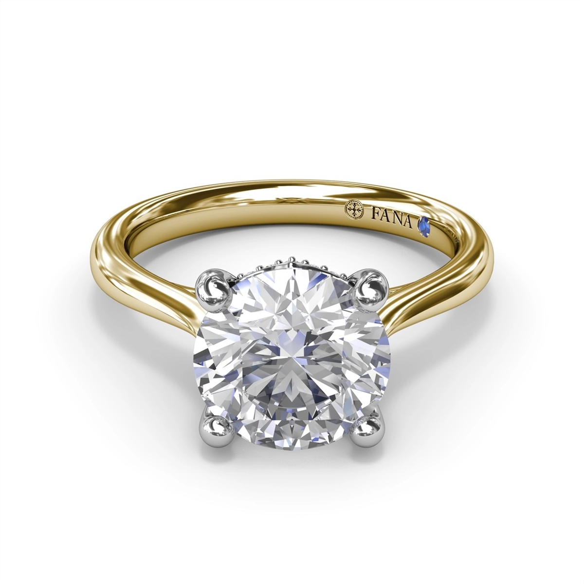 Fana Engagement Rings in Yellow Gold containing Diamond S4349-2_25CT-RD-14KYG