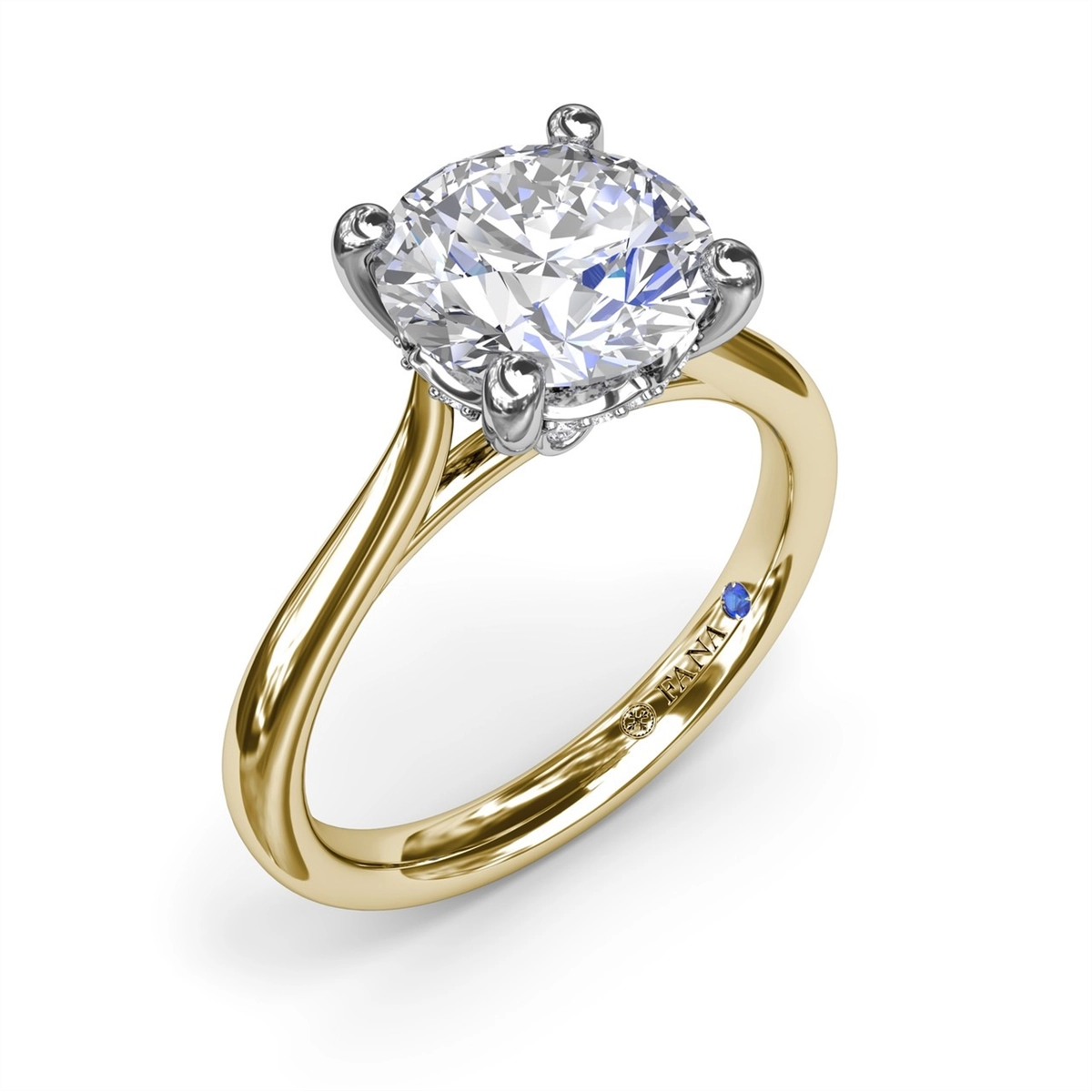 Fana Engagement Rings in Yellow Gold containing Diamond S4349-2_25CT-RD-14KYG