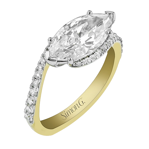 Simon G Engagement Rings in Mixed Metals containing Diamond LR5026-14K