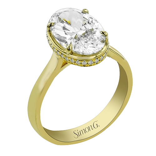 Simon G Engagement Rings in Yellow Gold containing Diamond LR5048-OV-14K