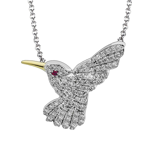 Simon G Necklaces in Mixed Metals containing Multi-gemstone, Diamond, Ruby LP5154-A-14K
