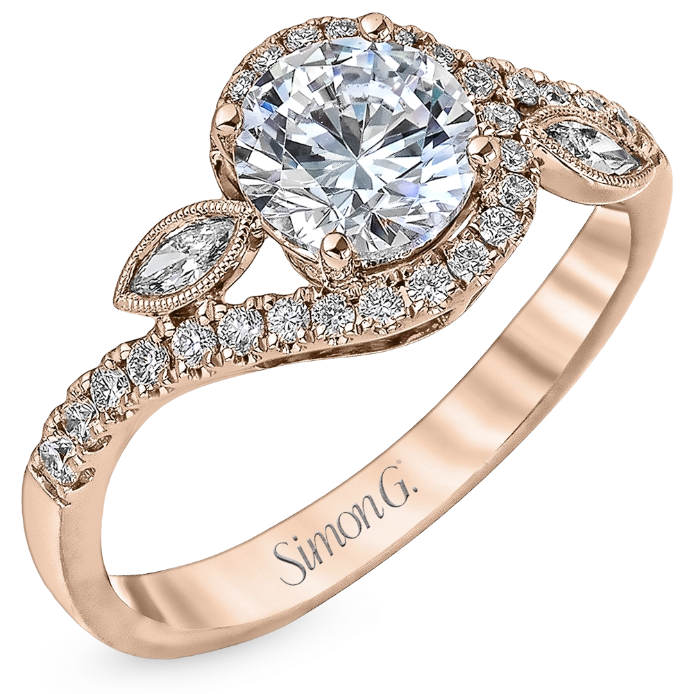 Simon G Engagement Rings in Rose Gold containing Diamond MR2373-14KR