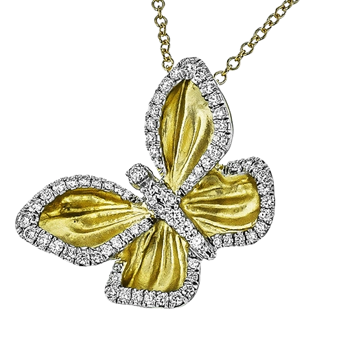 Simon G Necklaces in Mixed Metals containing Diamond DP285-14K