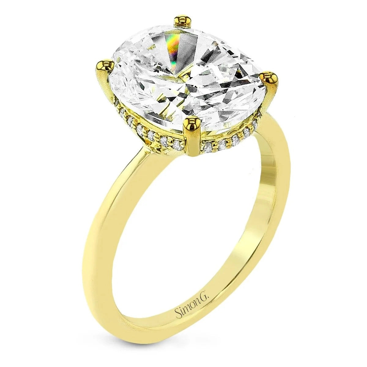 Simon G Engagement Rings in Yellow Gold containing Diamond LR4207-14K