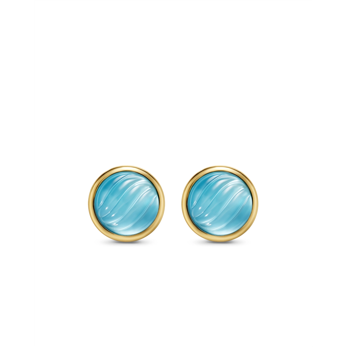 David Yurman Earrings in Yellow Gold containing Blue topaz , Mother of pearl, Multi-gemstone E1899788PBM