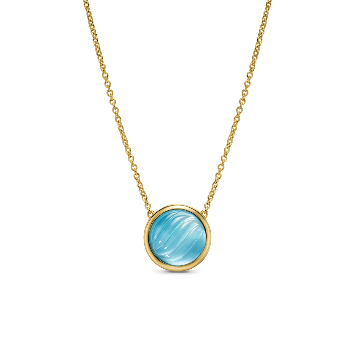 David Yurman Necklaces in Yellow Gold containing Blue topaz , Mother of pearl, Multi-gemstone N1899888PBM18