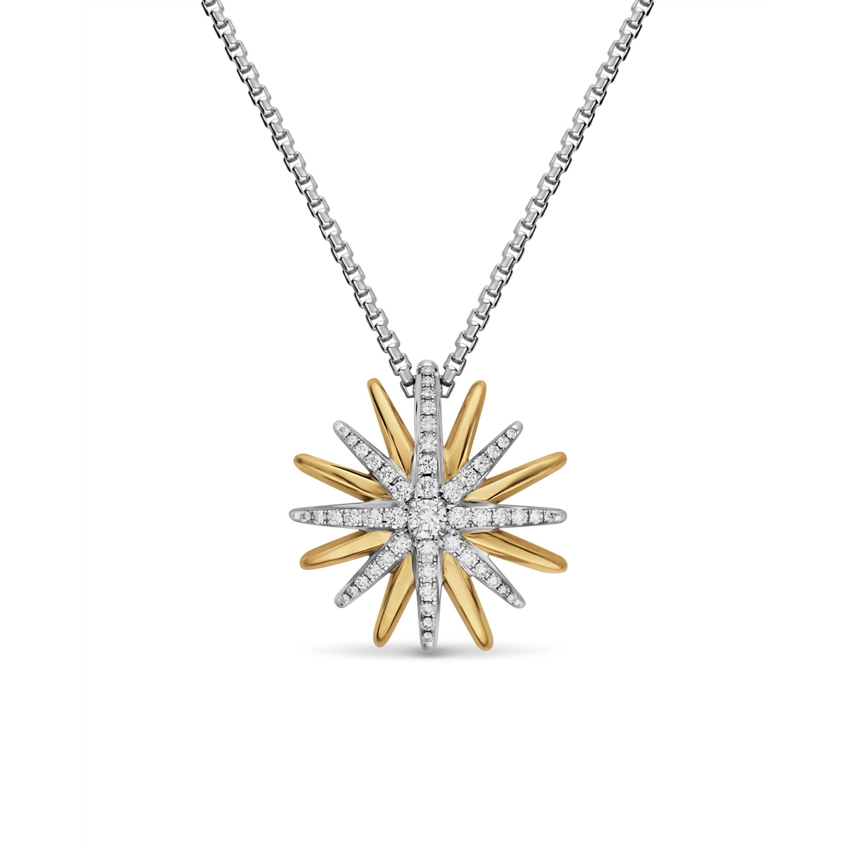 David Yurman Necklaces in Mixed Metals containing Diamond N19007DS8ADI18