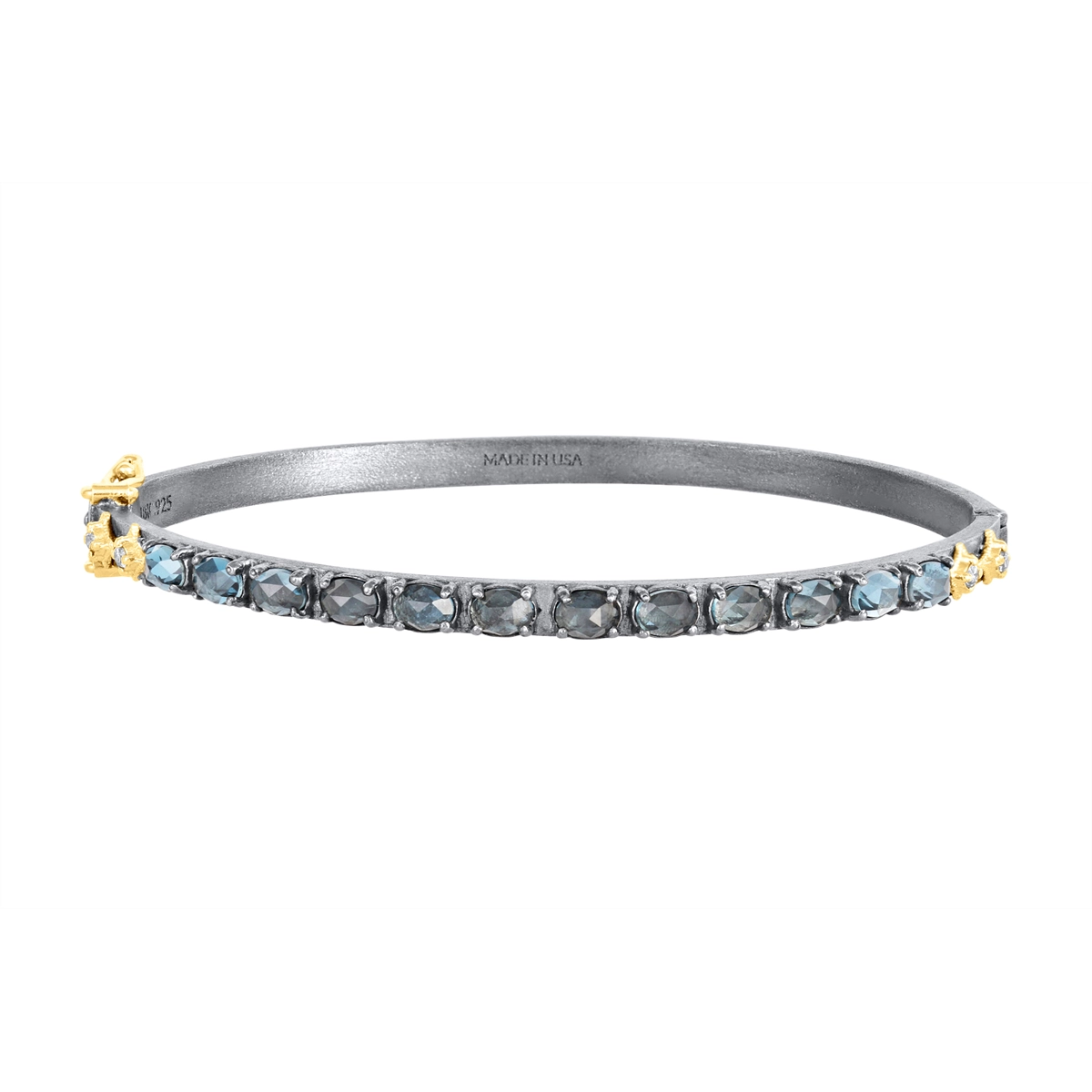 Armenta Bracelets in Mixed Metals containing London blue topaz, Multi-gemstone, Diamond 23689
