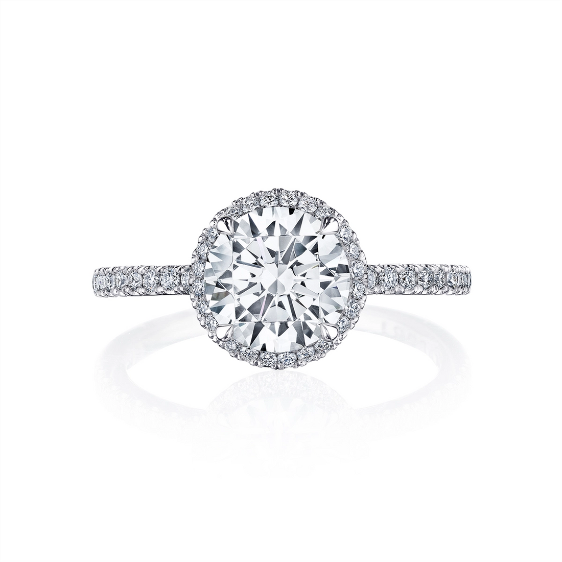Tacori Engagement Rings in Platinum/Palladium containing Diamond 2677 RD 8