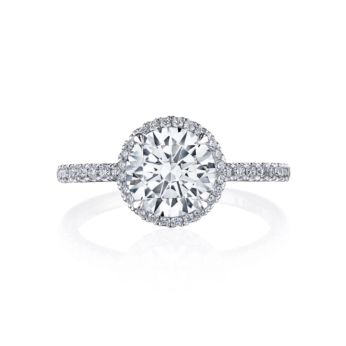 Tacori Engagement Rings in Platinum/Palladium containing Diamond 2677 RD 8