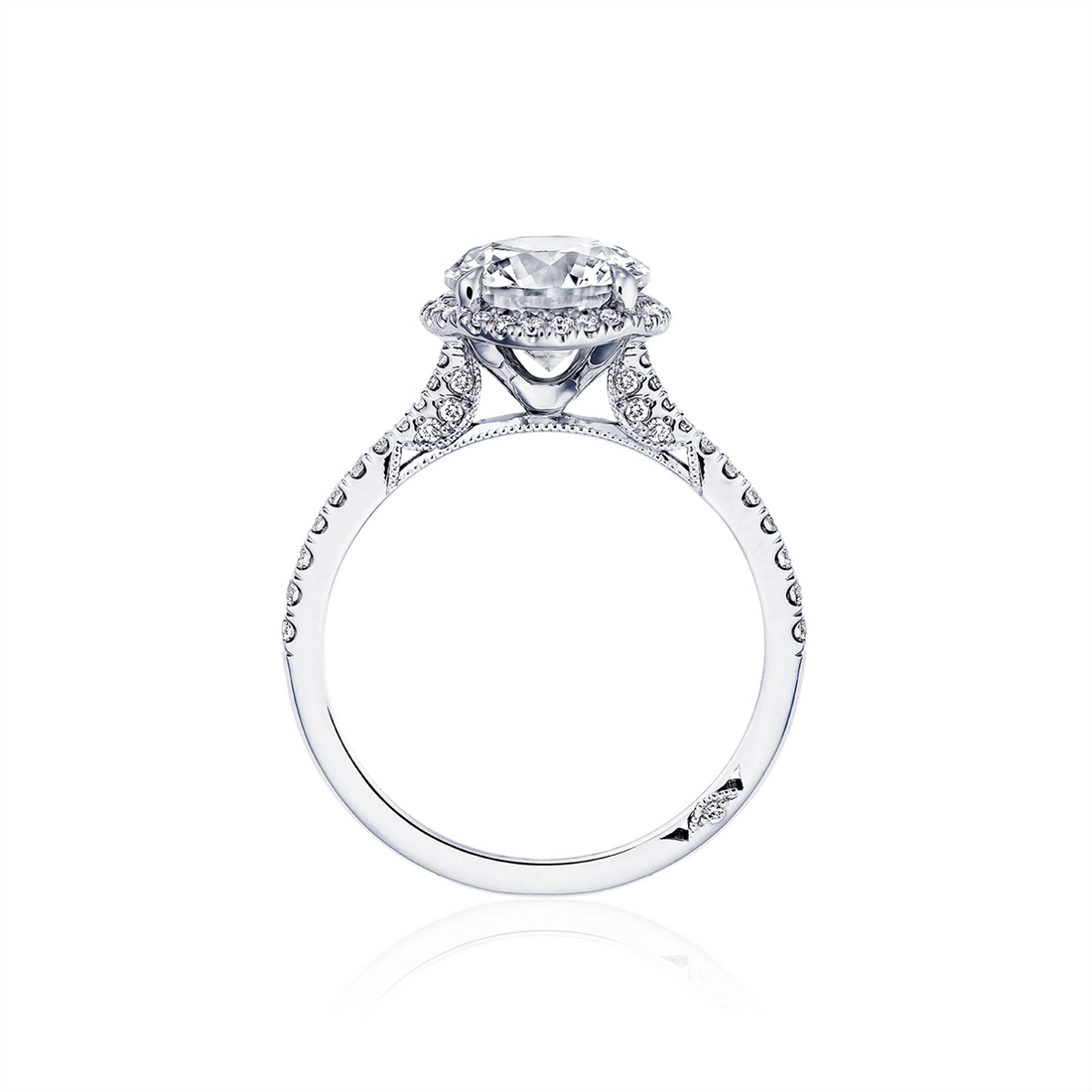Tacori Engagement Rings in Platinum/Palladium containing Diamond 2677 RD 8