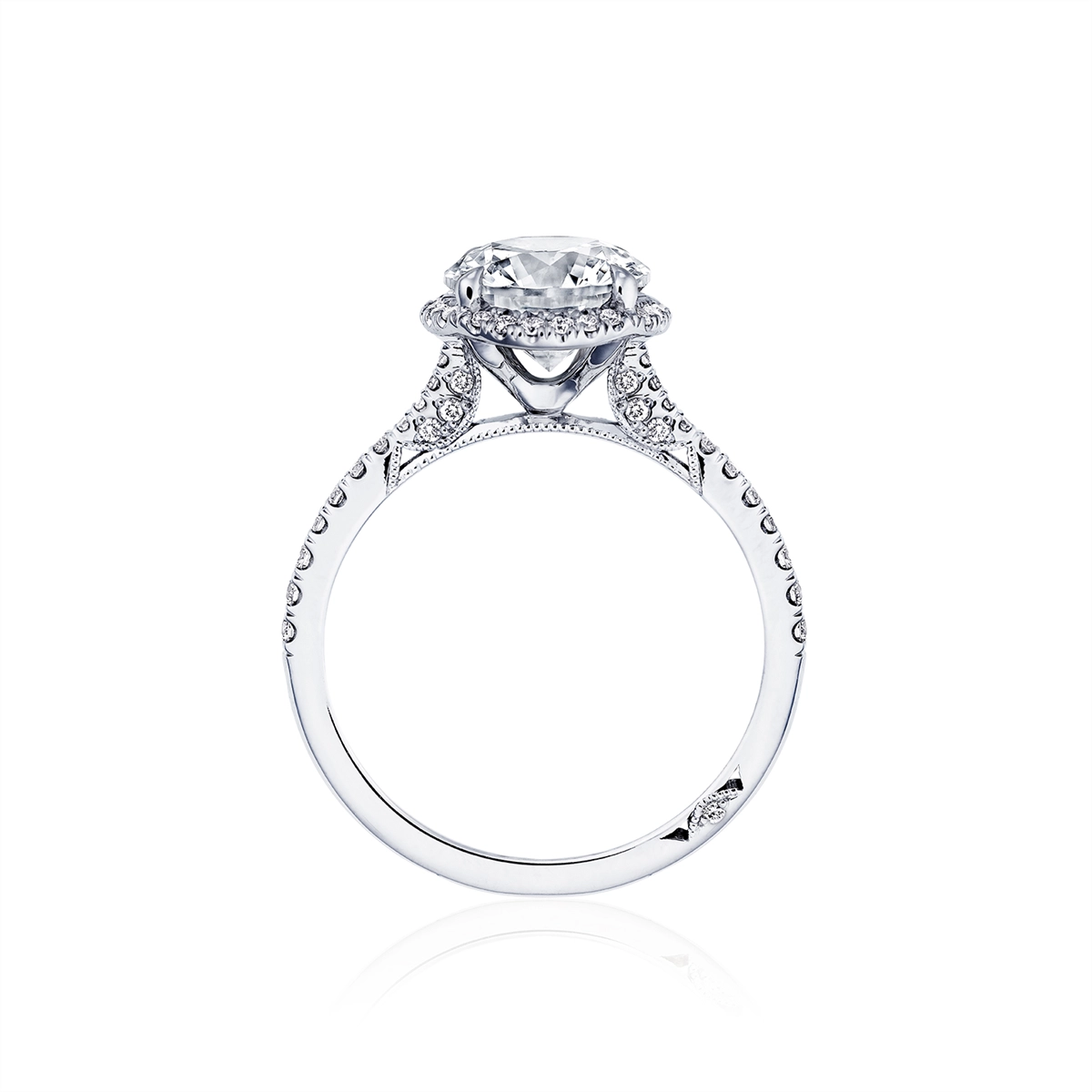 Tacori Engagement Rings in Platinum/Palladium containing Diamond 2677 RD 8