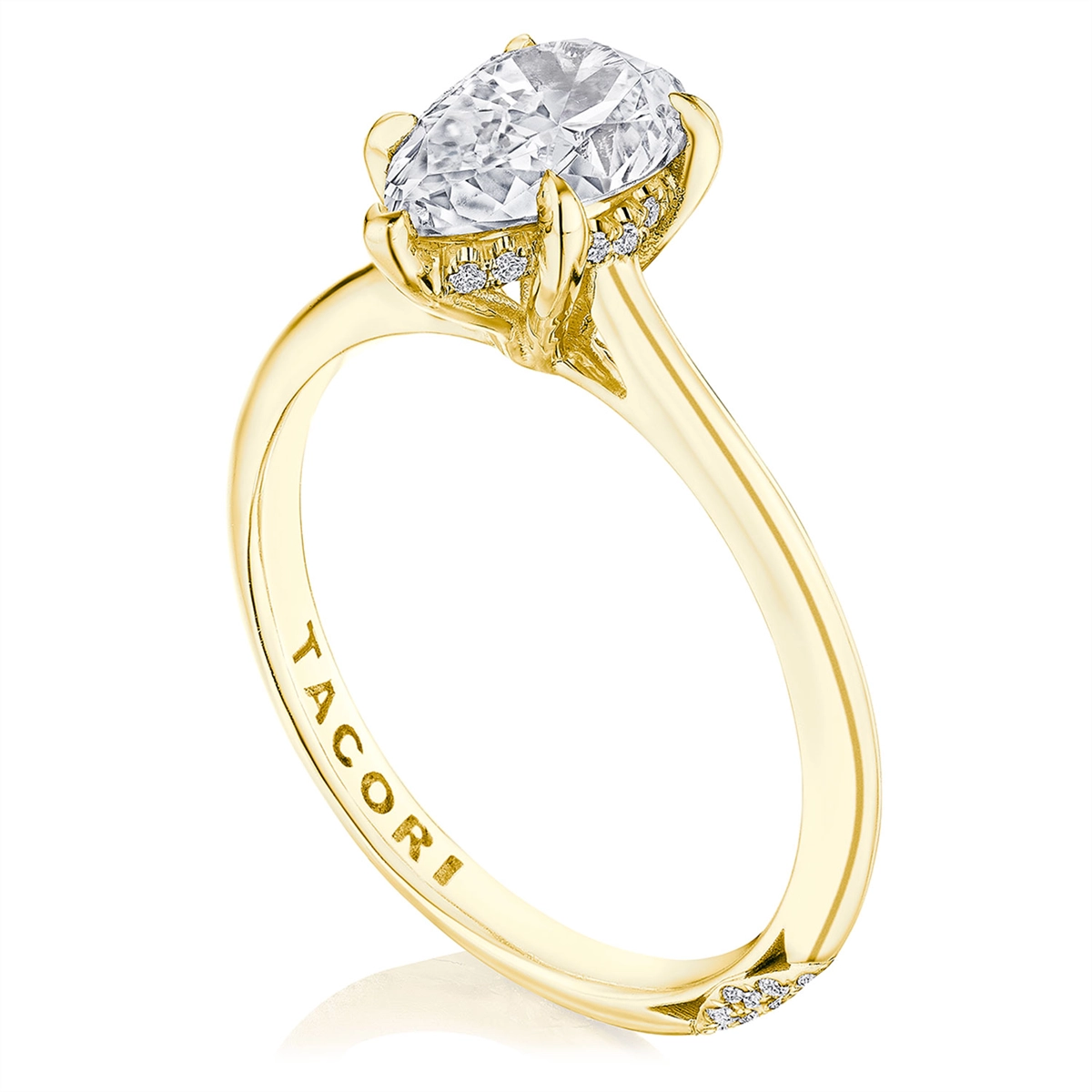 Tacori Engagement Rings in Yellow Gold containing Diamond HT 2580 PS 10X7 Y