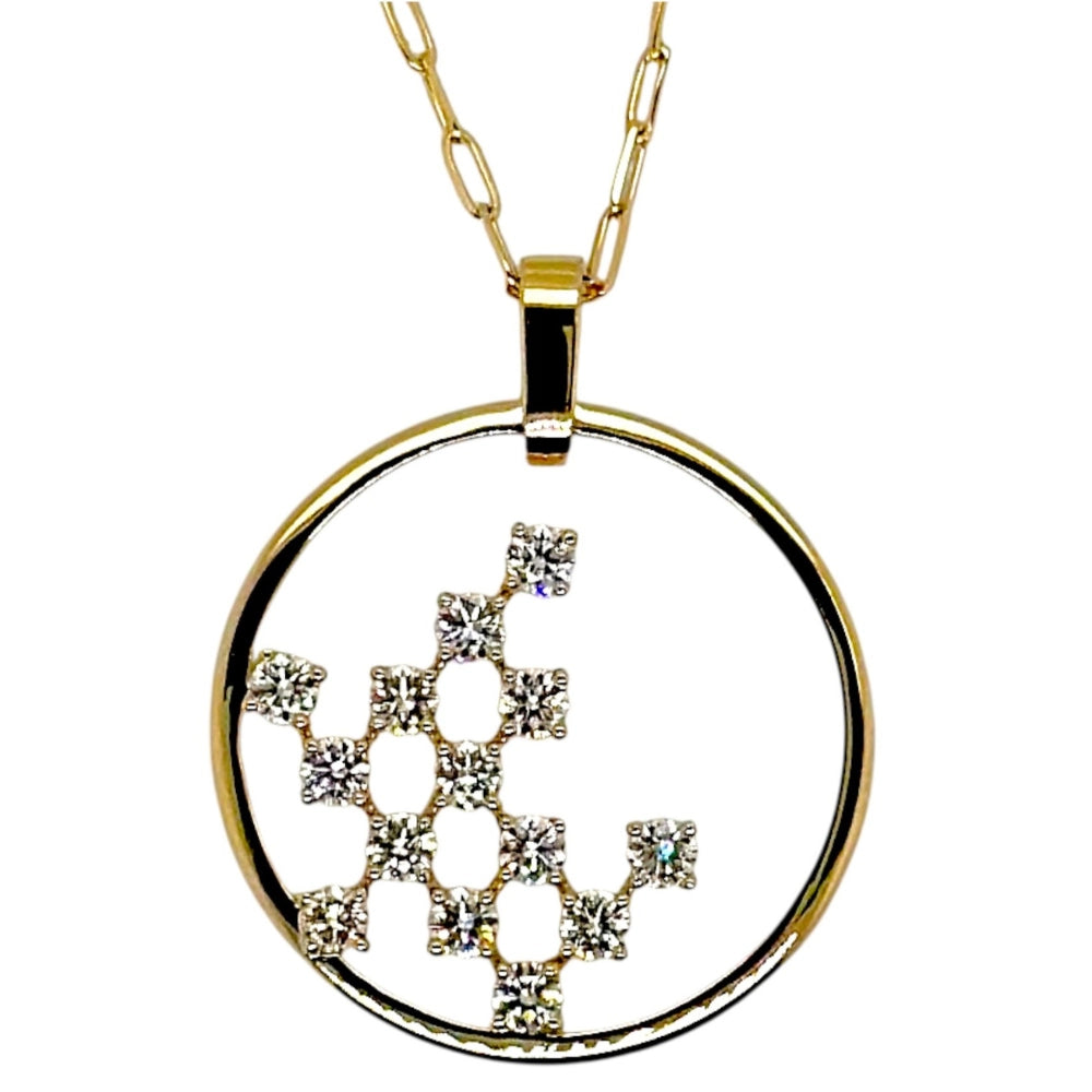Frederic Sage Necklaces in Mixed Metals containing Diamond P3536-4YMPC