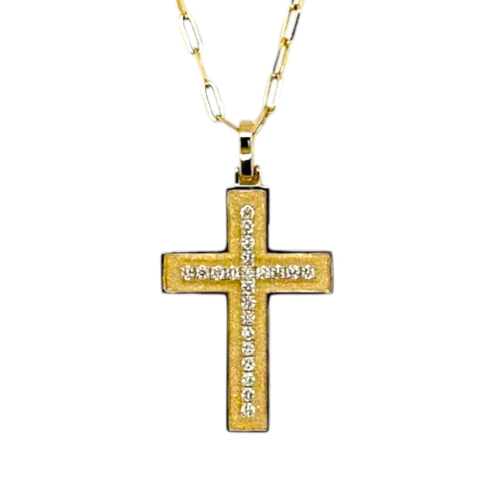 Frederic Sage Necklaces in Mixed Metals containing Diamond P3829G-4YMPC