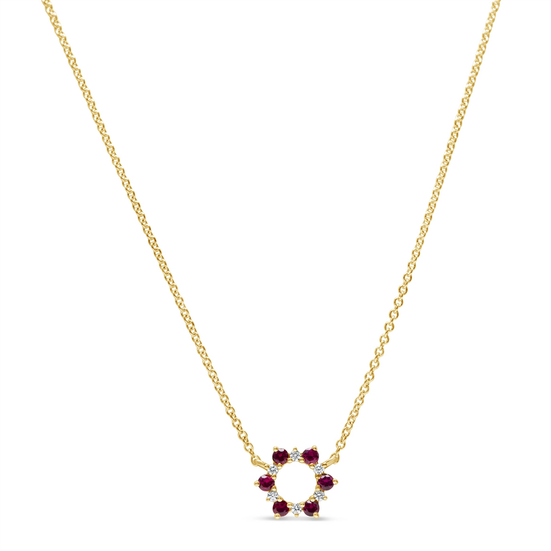 Necklaces Necklaces in Yellow Gold containing Multi-gemstone, Diamond, Ruby 462583