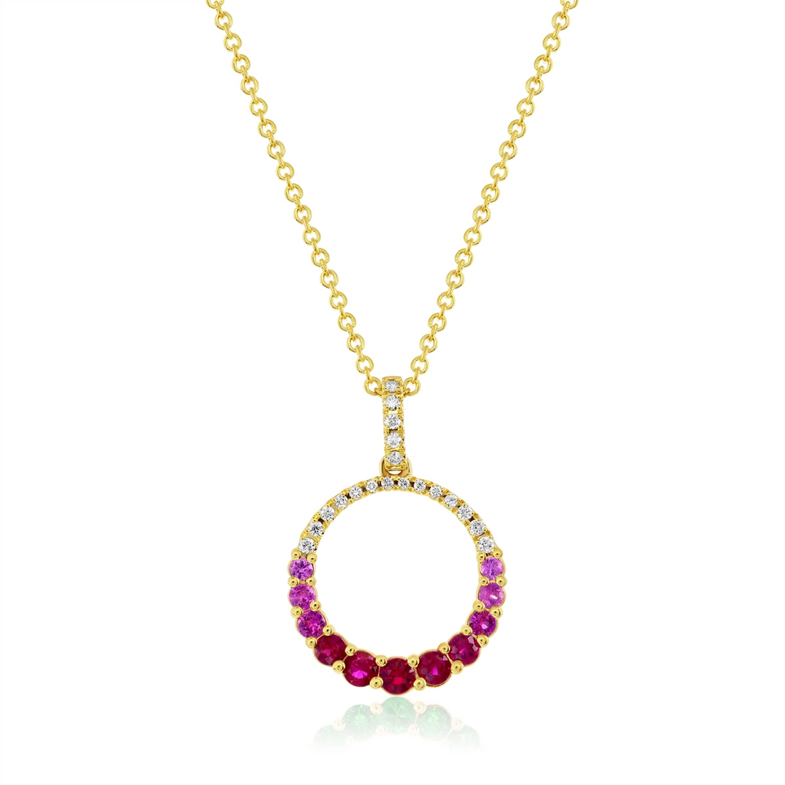 Pendants Pendants in Yellow Gold containing Multi-gemstone, Diamond, Ruby 462586