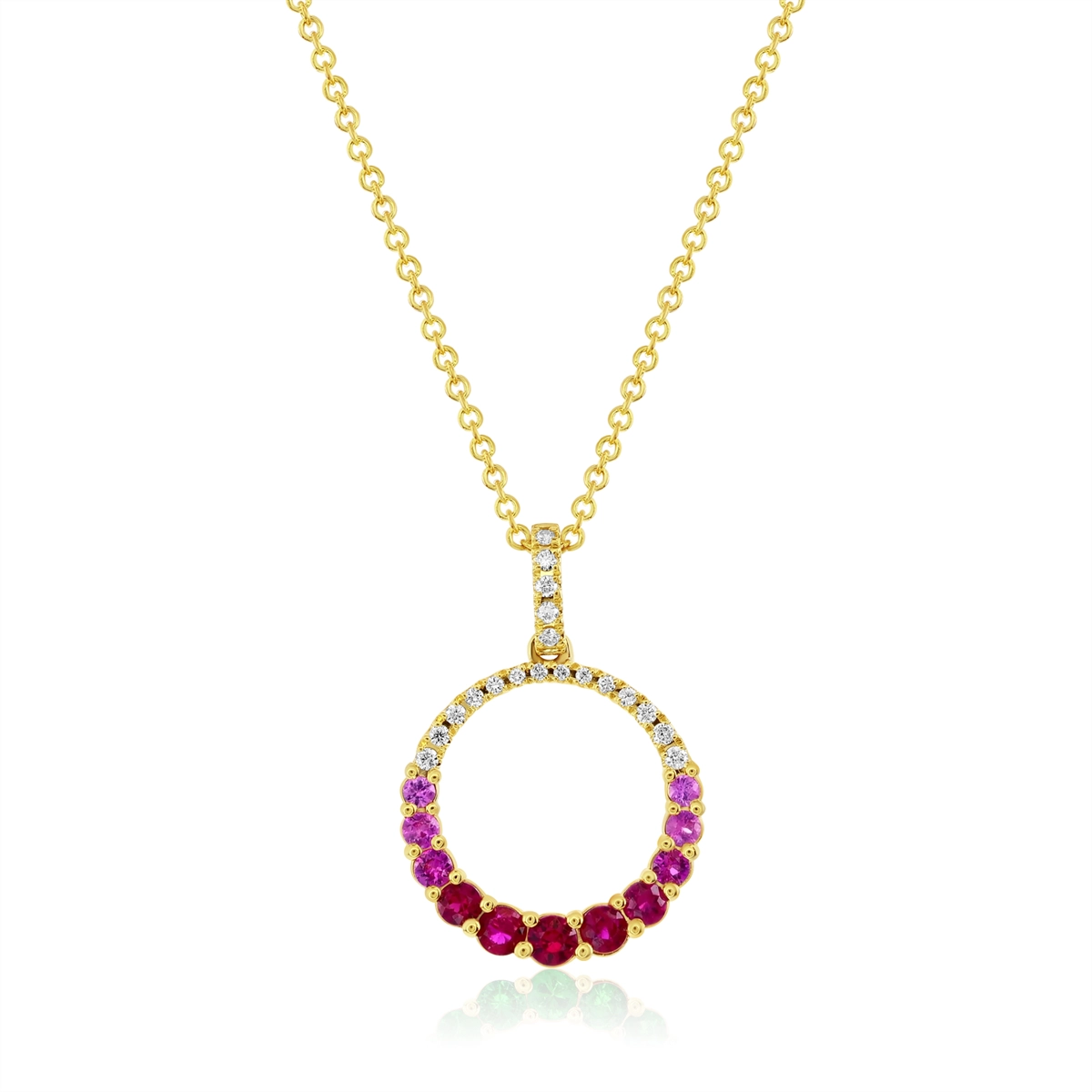 Pendants Pendants in Yellow Gold containing Multi-gemstone, Diamond, Ruby 462586