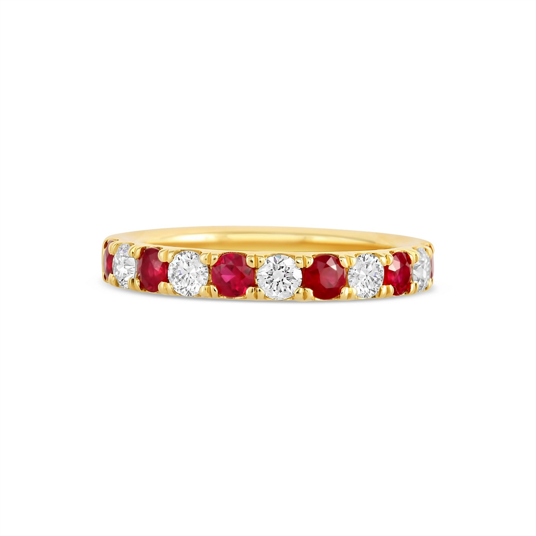 Wedding Bands Rings in Yellow Gold containing Multi-gemstone, Diamond, Ruby 462601