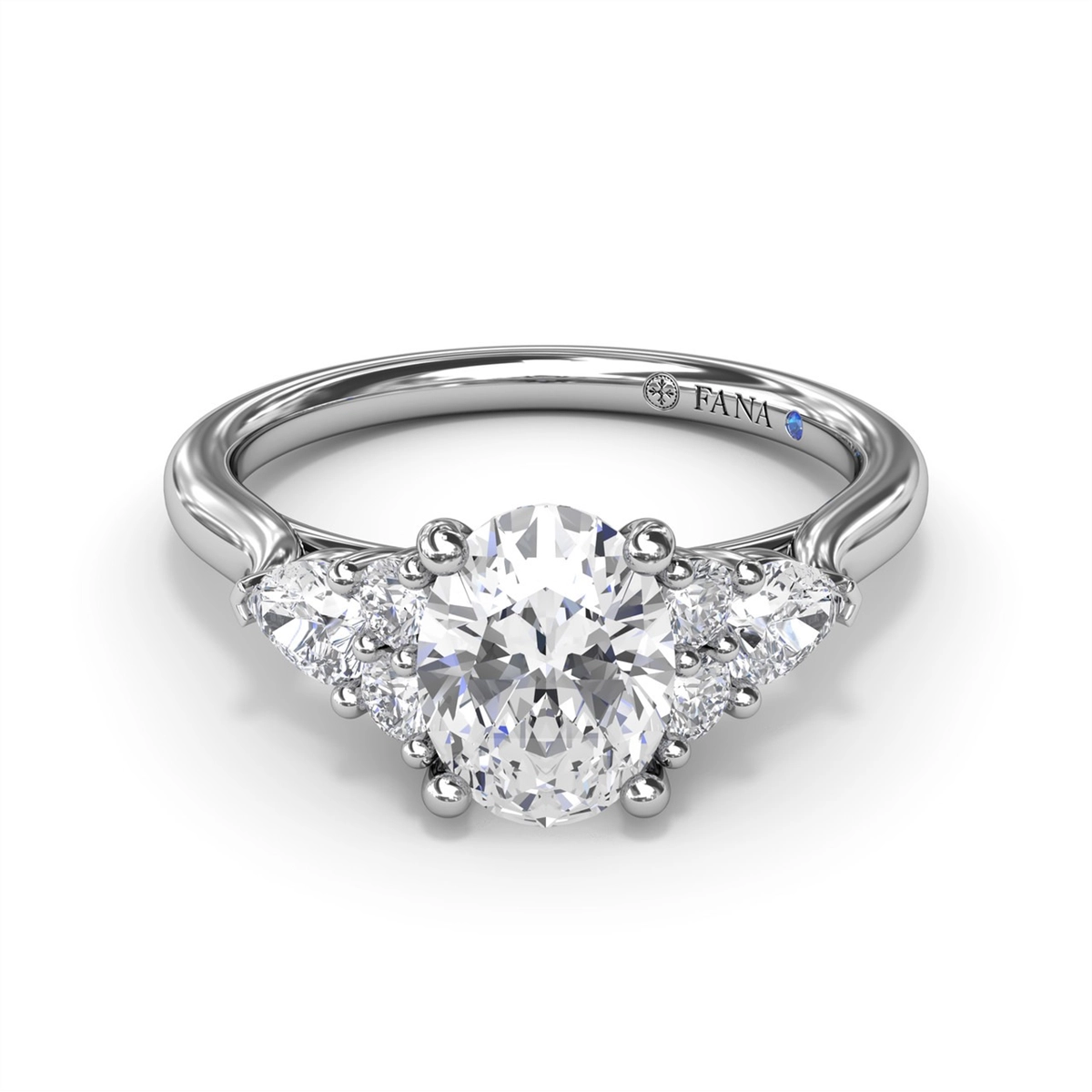 Fana Engagement Rings in White Gold containing Diamond S4168-2_5CT-OV-14KW