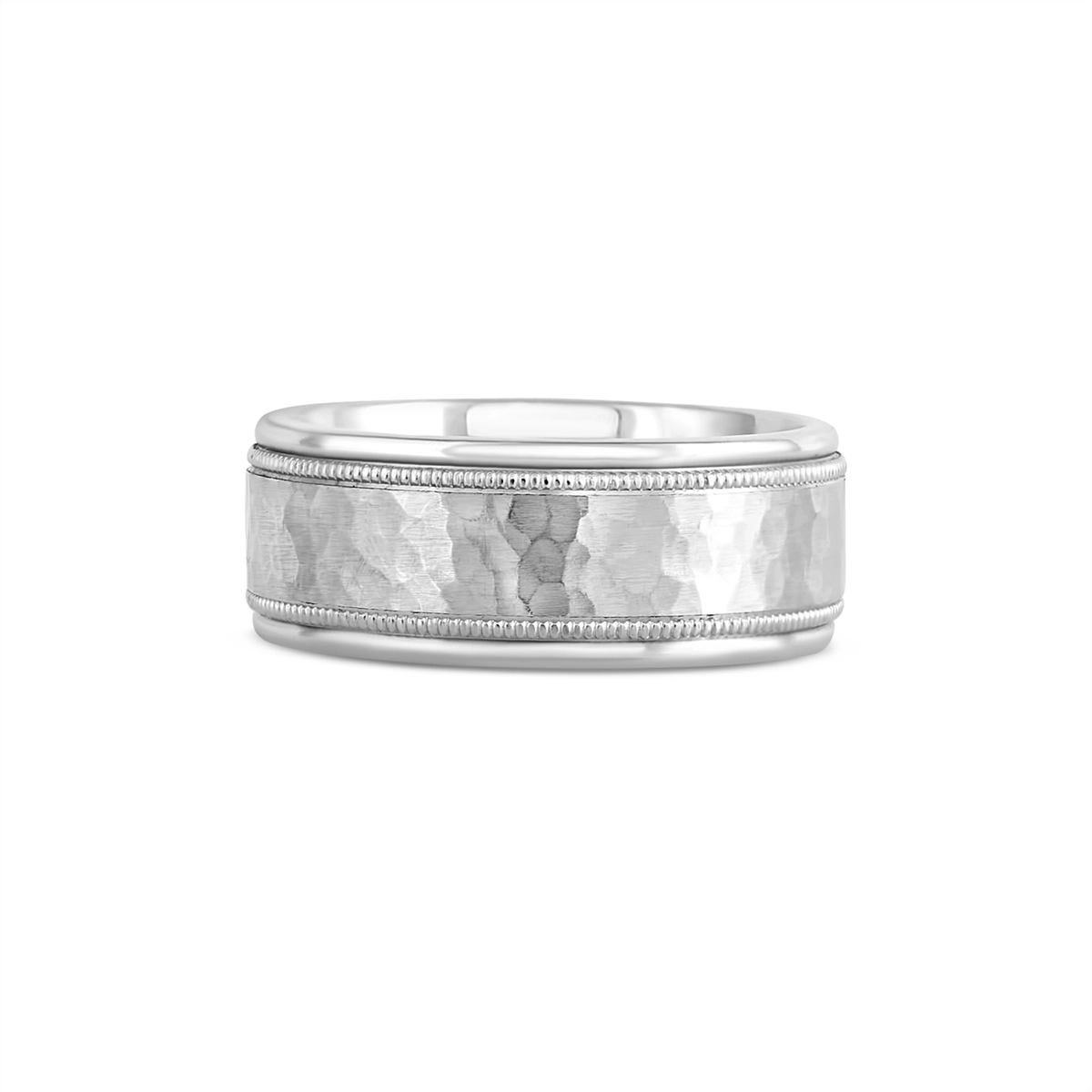 Mens Bands Wedding Rings in White Gold 11-8070-7