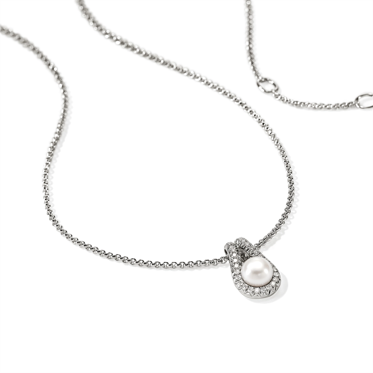 John Hardy Necklaces in Silver containing Multi-gemstone, Diamond, Pearl NBP895452DIX16-18