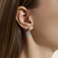 John Hardy Earrings in Silver containing Blue topaz  EBS290341SBT