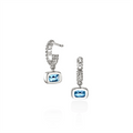 John Hardy Earrings in Silver containing Blue topaz  EBS290341SBT