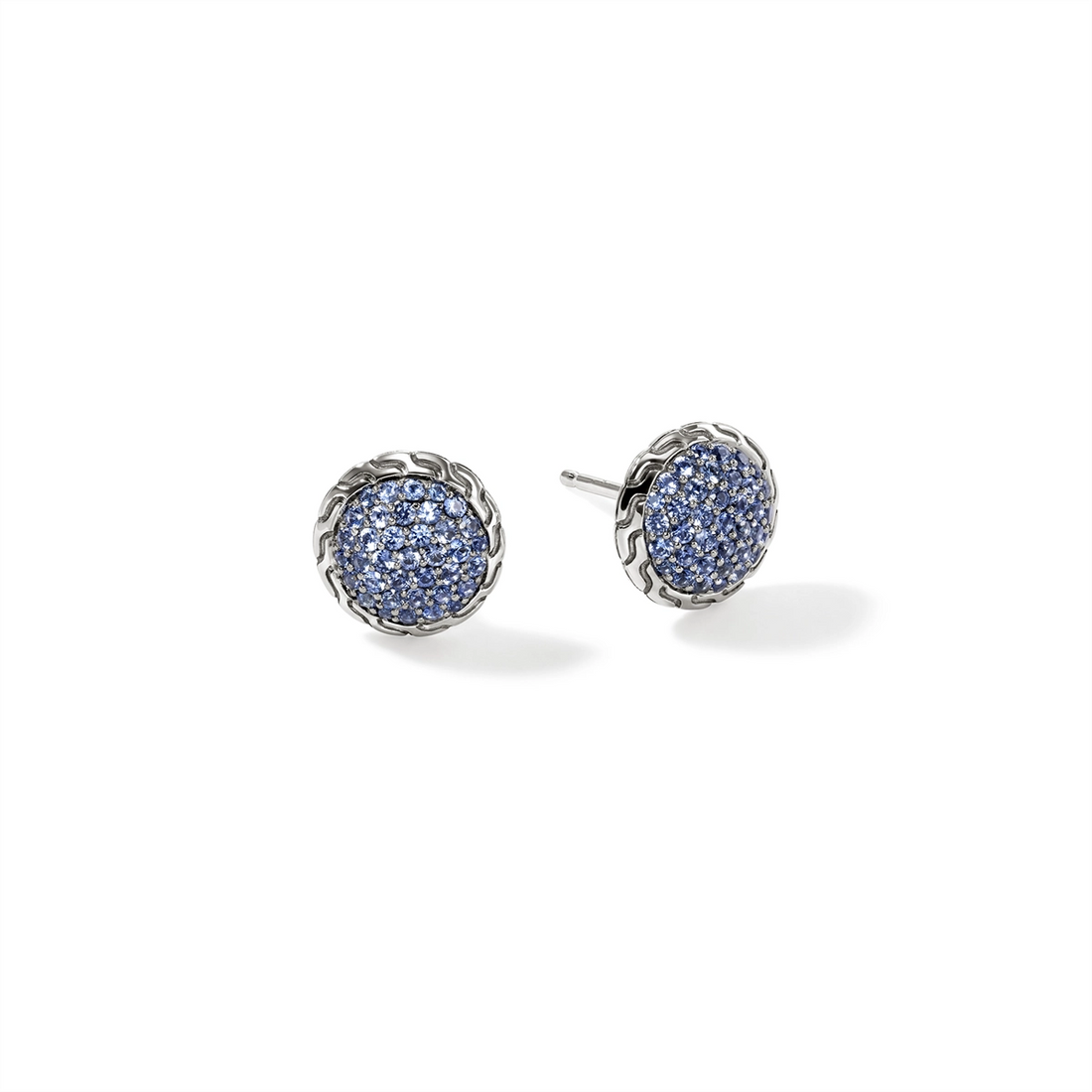 John Hardy Earrings in Silver containing Sapphire EBS987184BSP