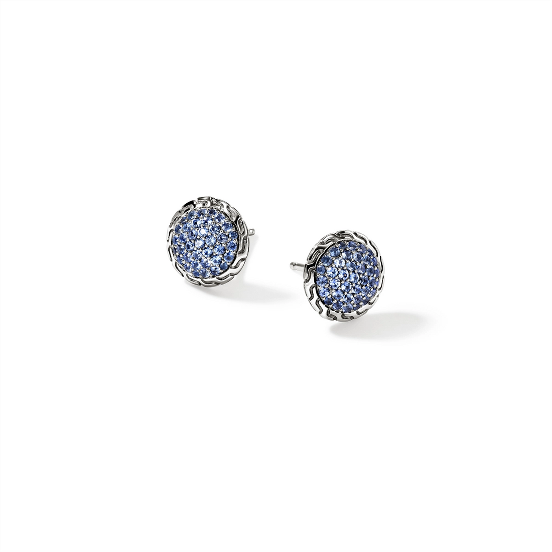 John Hardy Earrings in Silver containing Sapphire EBS987184BSP