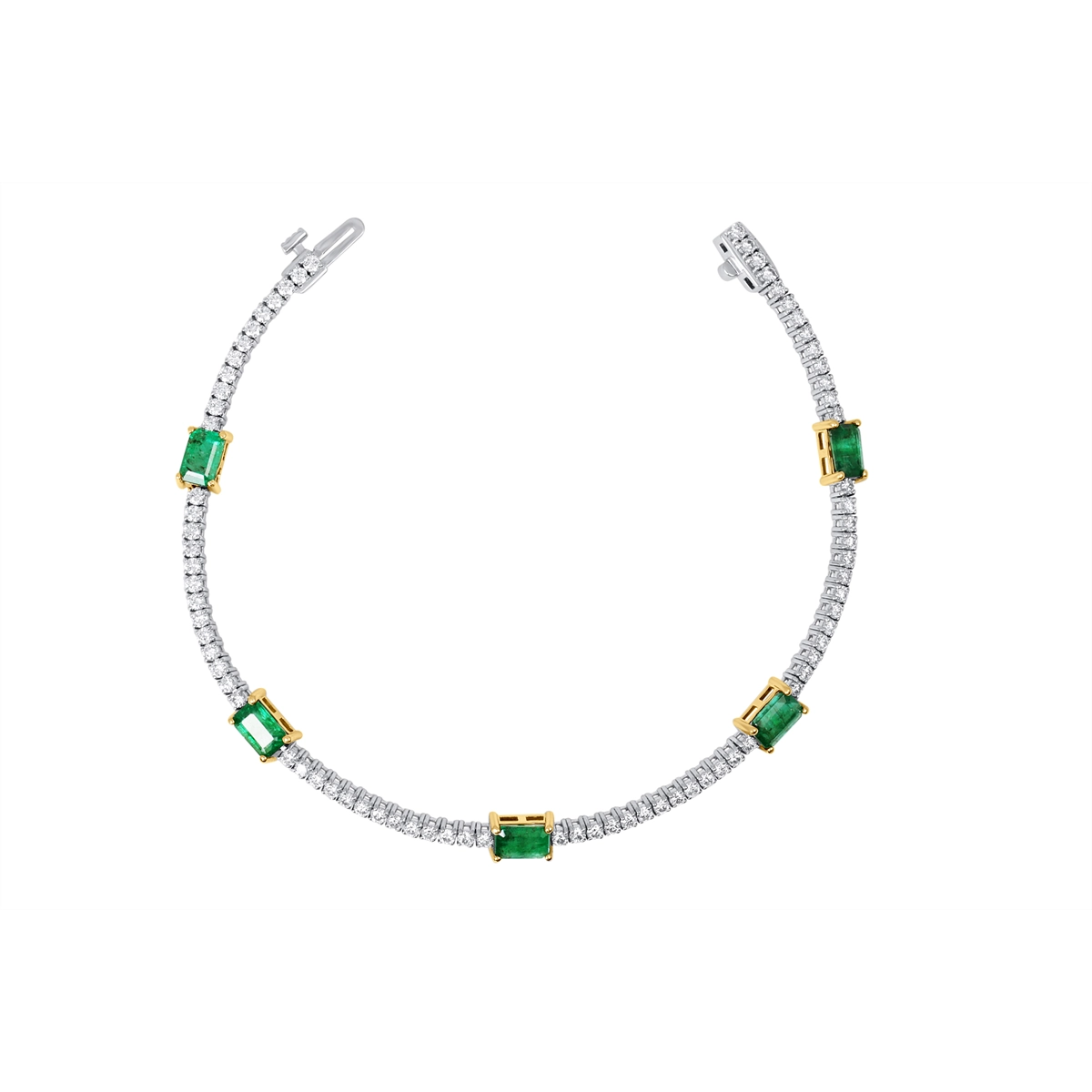 Bracelets Bracelets in Mixed Metals containing Multi-gemstone, Diamond, Emerald 462794