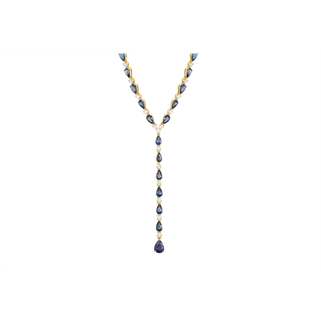 Necklaces Necklaces in Yellow Gold containing Multi-gemstone, Diamond, Sapphire 462909